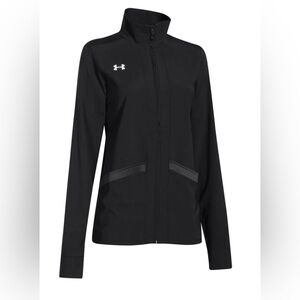 Under Armour Women’s Black Pre-Game Loose Woven Zip Up Jacket - Size Small